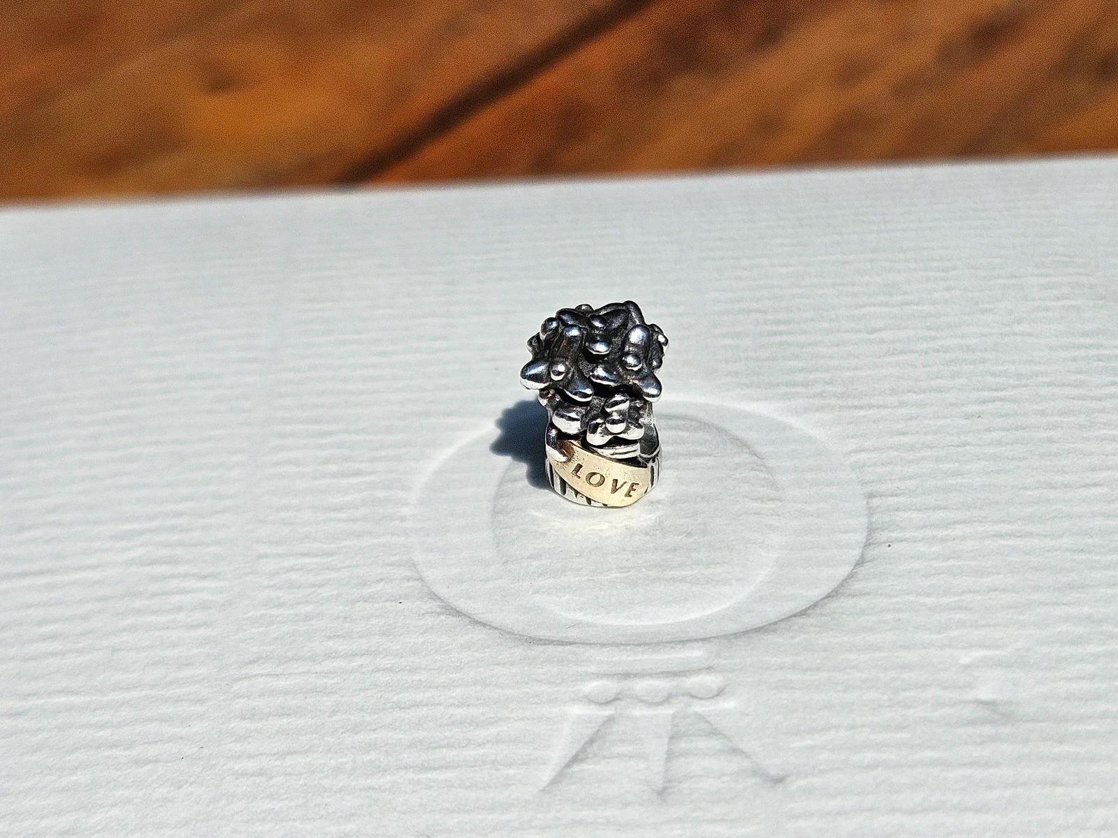 Buquê de pingentes Pandora em ouro bicor 14k – photo 2